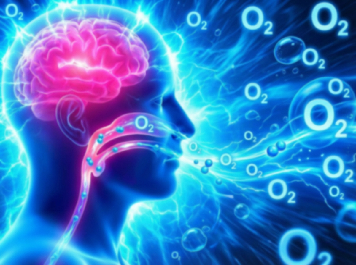 Visualization of oxygen molecules flowing to the brain